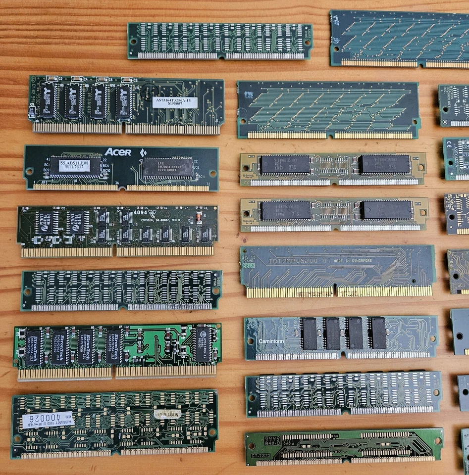 SIMM Memory RAM Lot Of 22 Pieces Total Different Capacity See Pics Details GS1A - Image 2 of 4