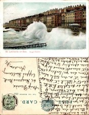St Leonards on Sea Postcard Rough Weather Sea...