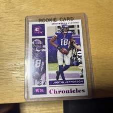JUSTIN JEFFERSON ROOKIE CARD 2020 Panini Chronicles Vikings RARE PINK VERSION RC. rookie card picture