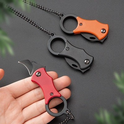 Mini Folding Pocket Knife Keychain Stainless Steel Multi-Functional Tool For Men