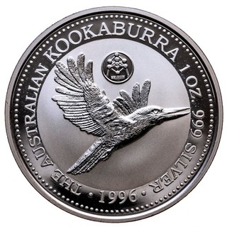 Australian Kookaburra 1 Oz 1996 Privy Mark "Belgium/Atomium" Proof MGM