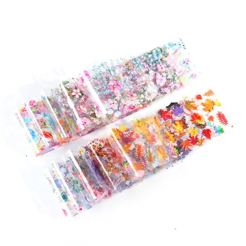 Fall Leaves Autumn Design Starry Transfer Paper Lavender Maple Nail Stickers - Picture 8 of 12