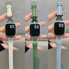 Women Strap Slim Leather Band For Apple Watch Series 11 10 9 8 7 6 5 3 SE Ultra