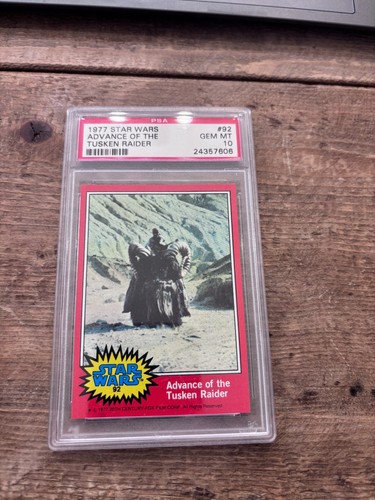 Advance of the Tusken Raider 1977 Topps Star Wars #92 PSA 10 POP 5!!! NO RESERVE