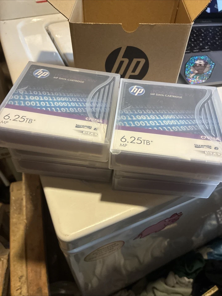 LOTE de 6 cartuchos Hewlett Packard HPE LTO-6 6,25 TB Ultrium RW (C7976A) Foto 4 de 4