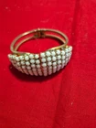 Vintage Retro Milk Glass Clamper Bracelet Unsigned 1940s or 50s  122
