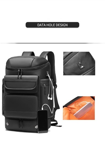 Men large capacity travel backpack,50L waterproof hiking trekking Backpack Wi... - Bild 7 von 9
