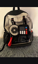 Star Wars Darth Vader Small Kids Backpack Colorblock Polyester Zip Gray/Red