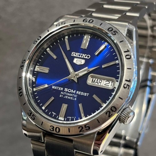 Reloj automático para hombre Seiko 5 esfera azul acero inoxidable SNKD99K1 RR... - Imagen 2 de 7