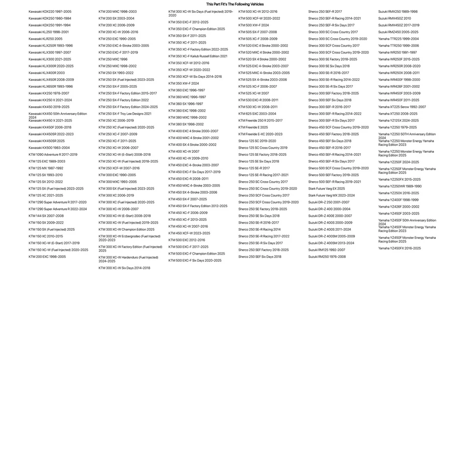 Tusk Motorcycle Rim Lock 2.15" For Husqvarna WMX 510 1990 Foto 3 de 4