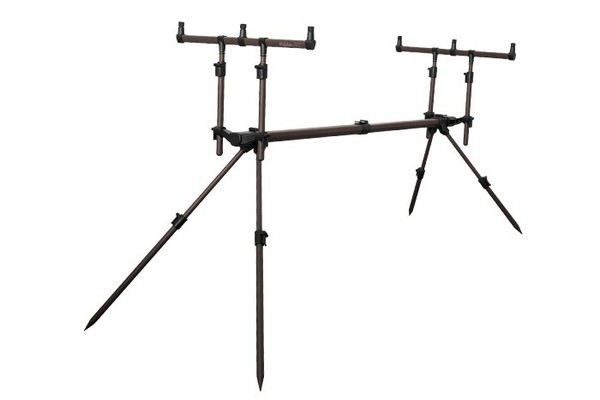 Delphin BBQ Rodpod + Tasche 3Er Buzzer Bar Rod Pod Rutenhalter Aluminium NEW-image