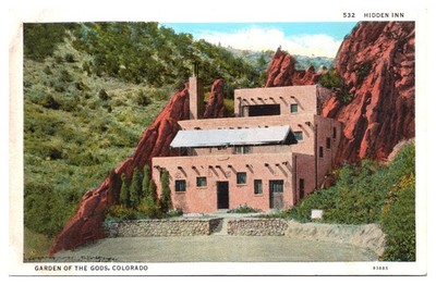 VTG Hidden Inn, Garden of the Gods, Colorado Postcard