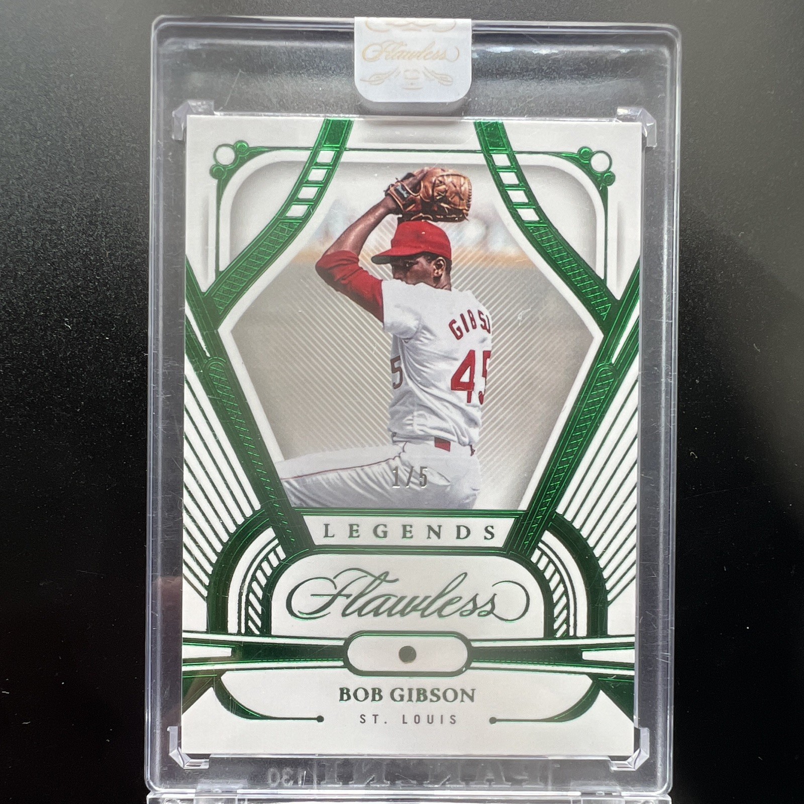 Panini 2024 Flawless Legends Bob Gibson #76 Emerald 1/5 Cardinals