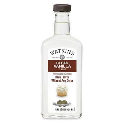 Watkins Clear Vanilla Flavor, 11 fl. oz. Bottle, 11 Fl Oz (Pack of 1), Clear. 