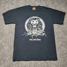 THE LION KING BROADWAY Musical Black T-SHIRT Silver Sparkle Disney Unisex Sz Med