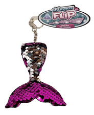 Reversible Mermaid Tail Sequin Fabric Fish Scale Keychain Bagcharm ADHD ASD NEW