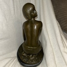 Amadeo Gennarelli Styl Art Deco Brąz Piękna nimfa odlewana