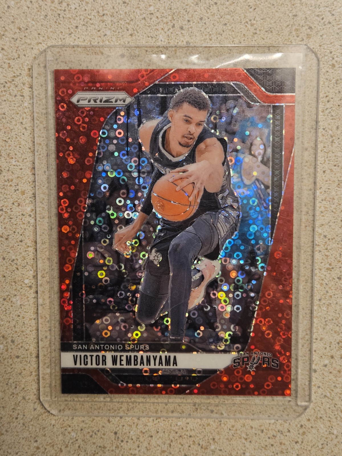 2024-25 Panini Prizm Fast Break Victor Wembanyama #172 Red Disco Prizm /100