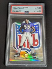 2003 TOPPS PRISTINE REFRACTOR #145 TERRELL SUGGS /499 PSA 10 Pop 18