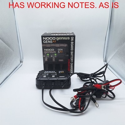 NOCO Genius GEN5X2: 2-Bank, 10A Onboard Battery Charger - 5A, 12V *READ*