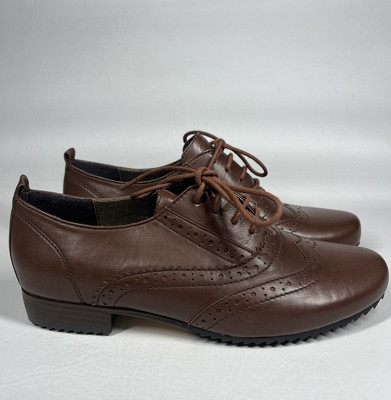 JOSEF SEIBEL Shoes Brown Leather OXFORDS Lace Up Women's US 6/6.5 EU 37