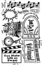 Unmounted Rubber Stamp Plate, Unmounted/Uncut Pink Rubber Stamps