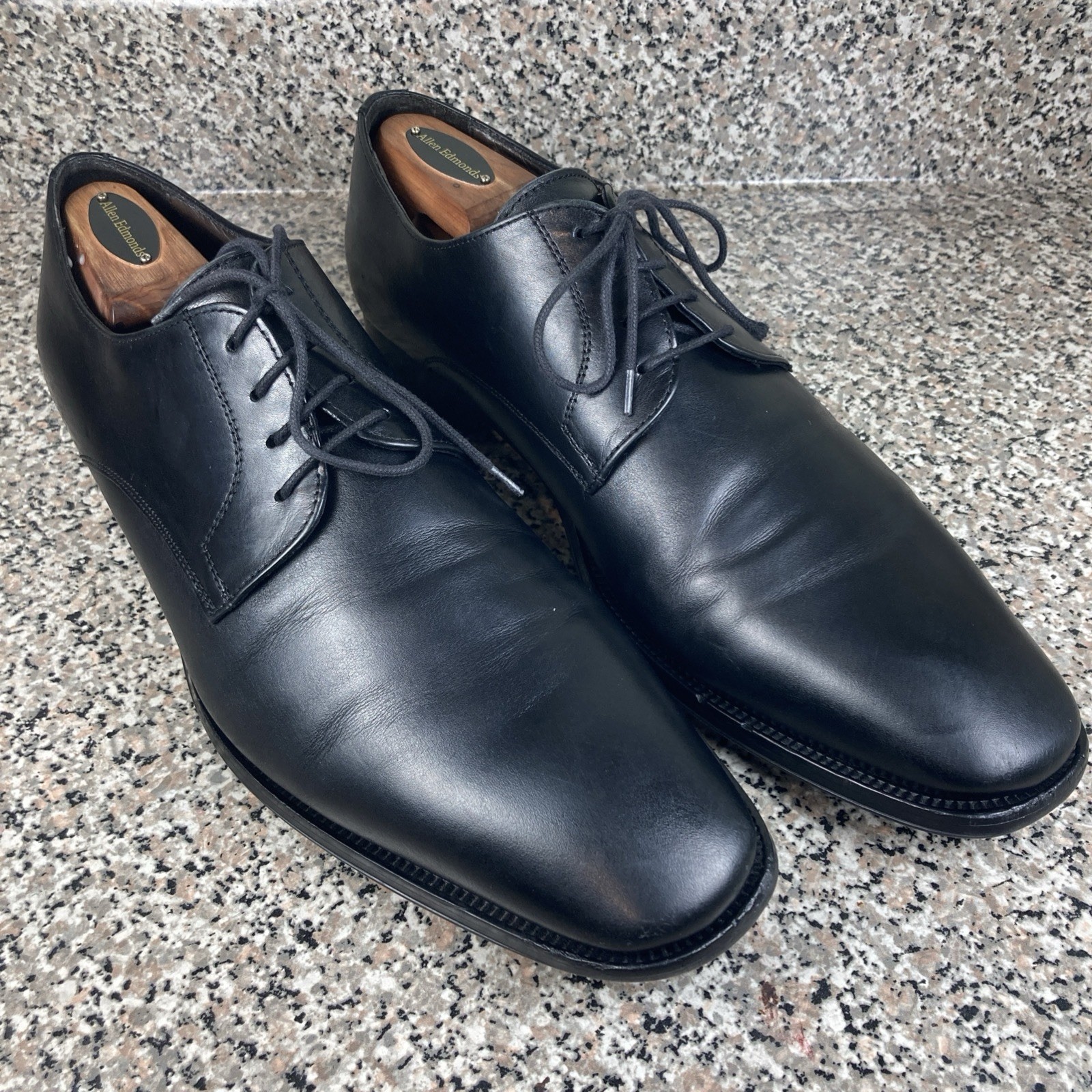 SAOLA To Boot New York 2853 scarpe eleganti derby nere in pelle punta liscia da uomo 9 5 ottime condizioni