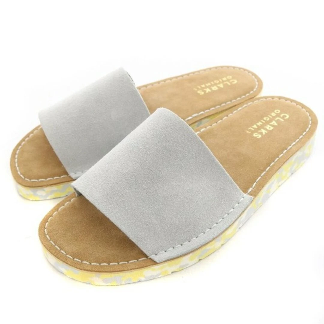 Sandali Clarks Originals Lunan Slide scamosciati con scatola UK6 24 5 cm blu MW usati fc2a52f