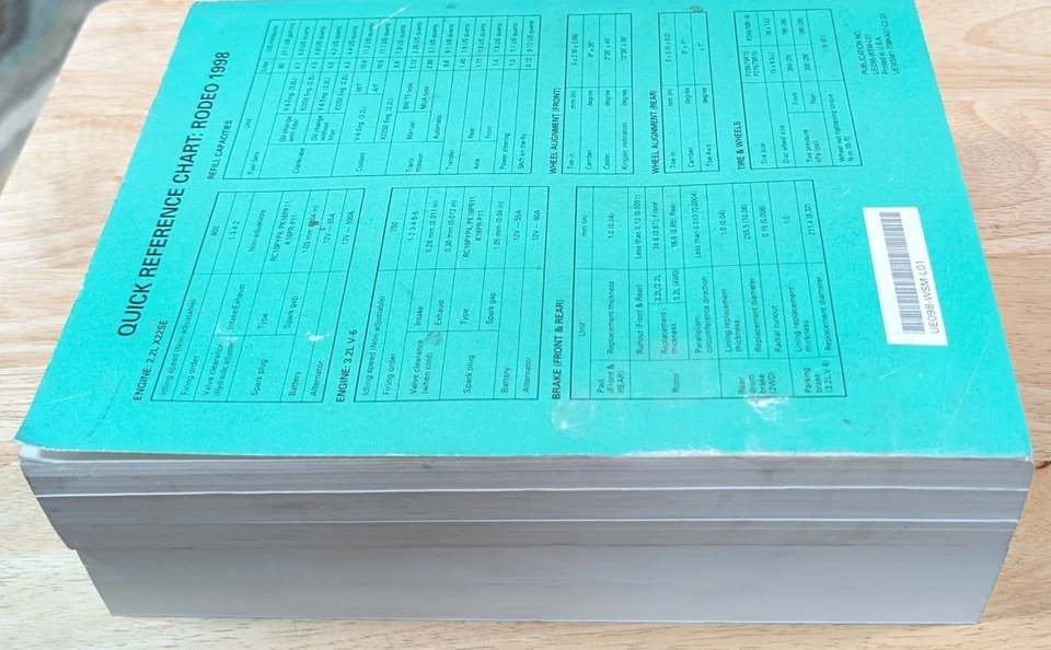 ISUZU RODEO 1998 [UE] TALLER SERVICIO REPARACIÓN MANUAL CONJUNTO EXCELENTE ESTADO Foto 2 de 4