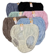 6 Pack Women  s Nylon Lace Bikini Briefs Vintage Style Soft Underwear Lingerie