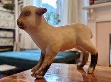 Vintage Ceramic Lamb Figurine Baby Lamb Ornament Easter Decoration Home Decor