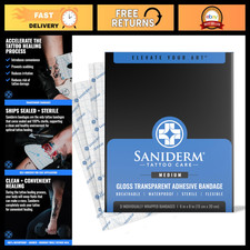 Tattoo Aftercare Bandage - 3 Sheets, 6x8 Inch, Waterproof Breathable Care
