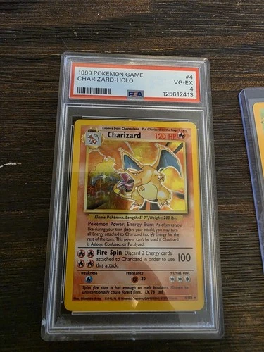 Pokémon TCG Charizard Base Set 4/102 Holo Rare PSA 4 Graded English