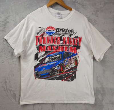 Vintage Bristol Motor Speedway Thunder Valley Mayhem T Shirt XL Racing Track Y2k