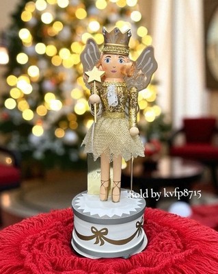 Sugar Plum Fairy Gold Princess Angel Ballerina Christmas Musical Nutcracker New