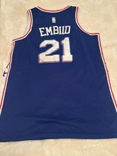 Joel Embilio Philadelphia 76ers basketball jersey size 52