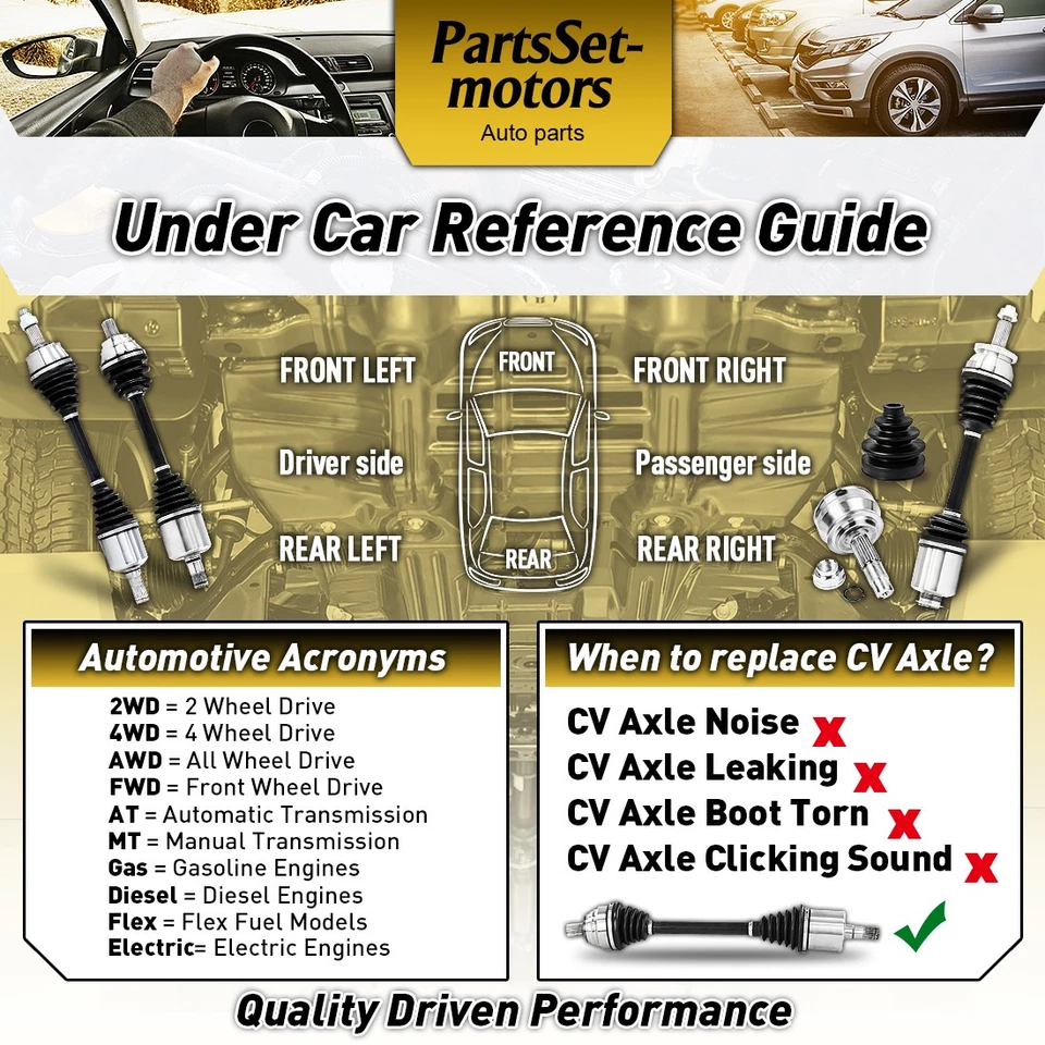 Nuevo eje CV delantero derecho OE para Lincoln MKT 2010-2015 3,7 L tracción delantera garantía de por vida Foto 2 de 4