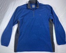 Old Navy Active Men XL Blue Gray Fleece Quarter Zip Pullover Polyester