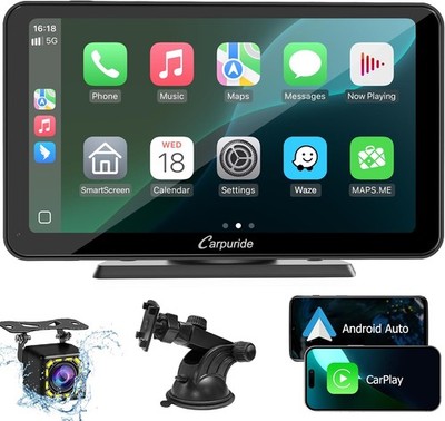 Carpuride Kabelloses Carplay Android Auto 7 Zoll Touchscreen Autoradio Backup