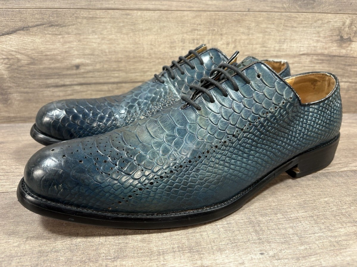 J.M Weston サイズ7D Calf x Crocodile J.M. WESTON Genuine Alligator Shoes Made In France Mens Size EU 46