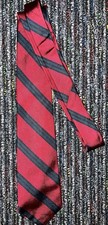BROOKS BROTHERS Makers Vintage Silk Necktie STRIPED Red/Green/ Blue EUC England