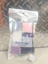 Conair Shower Caps Durable Assorted Colors 6 Pack