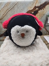 NWT NEW Holiday PENGUIN PILLOW CHRISTMAS Cupcakes And Cashmere Round