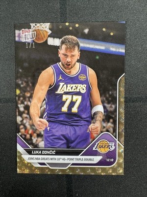 Luka Doncic 40 Pt Triple Double 2025-26 NBA Topps NOW #89 Gold