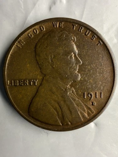1911-D 1C Lincoln Cent Very Fine Nice Details Great Slightly Red Copper Tone