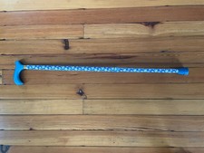 Light blue floral Adjustable cane with comfortable grip