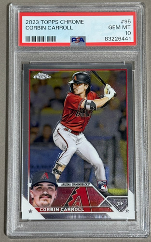 2023 Topps Chrome #95 Corbin Carroll PSA 10 Gem MINT