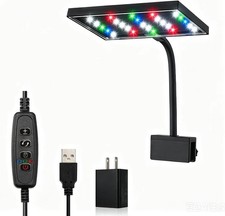 Aquarium LED Light USB 5V1A RGBW 5730 Timmer 1 10Gal Fish Tank Clip Light 10