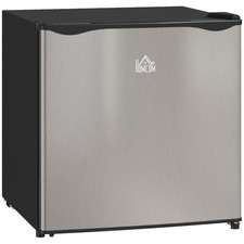 HOMCOM 46L Counter Top Fridge with Chiller Box Mini Fridge for Bedrooms Silver
