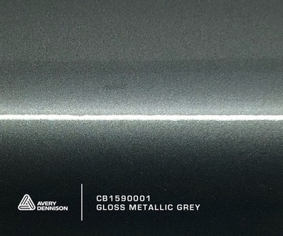 AVERY DENNISON SWF GLANZ METALLIC GRAU SUPREME FOLIE / LIEFERUNG AM NÄCHSTEN TAG